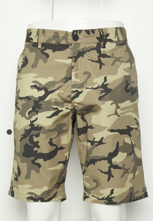 מכנסי קמו קצרים עם הדפסת צ'ינו מודרנית של הארלם NX204336 ירוק קאמו Tommy Hilfiger