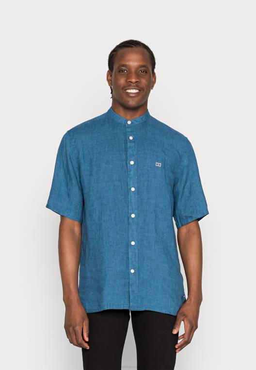 חולצת מנדרינה מוצקה לי NX204356 מזח כחול Tommy Hilfiger