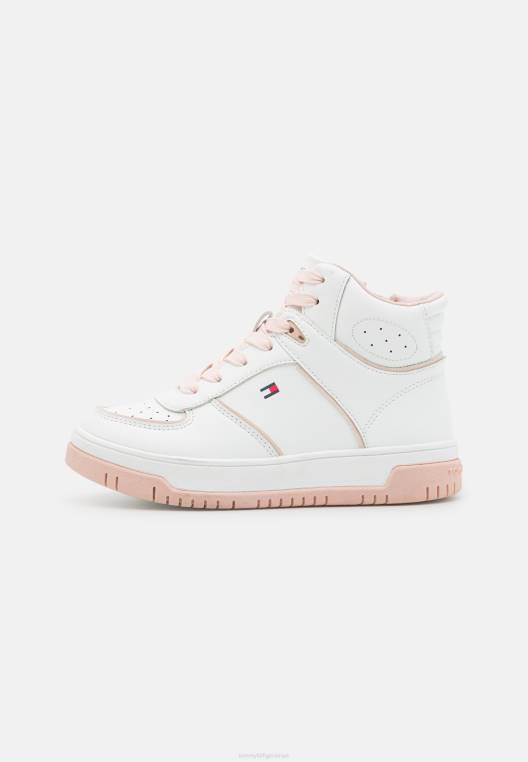 מאמנים גבוהים NX204370 לבן/ורוד Tommy Hilfiger