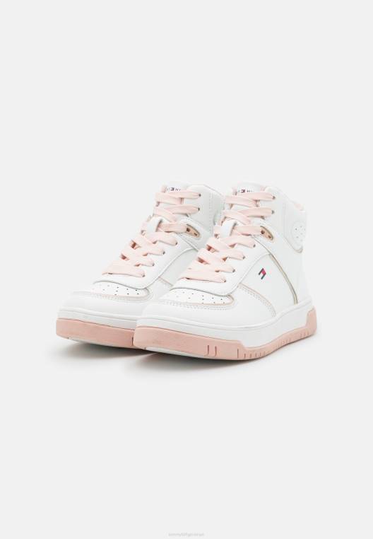 מאמנים גבוהים NX204370 לבן/ורוד Tommy Hilfiger