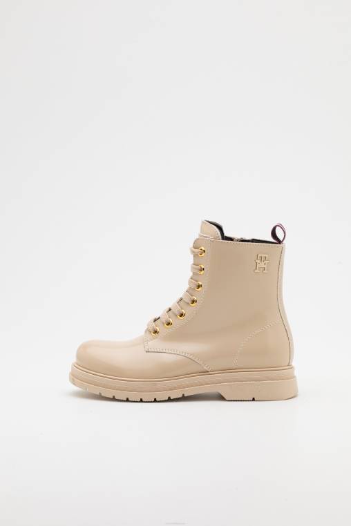 מגפונים עם שרוכים NX204390 בז' Tommy Hilfiger