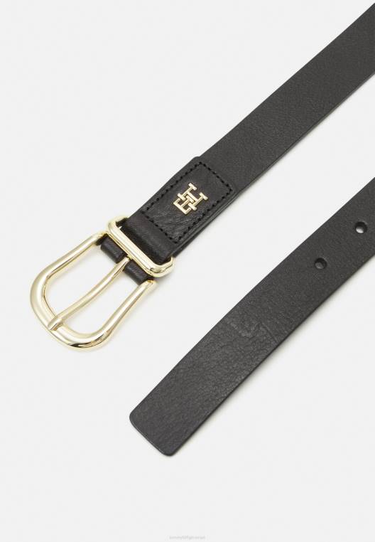 חגורת מונוגרמה סתמית שיקית NX204428 שָׁחוֹר Tommy Hilfiger