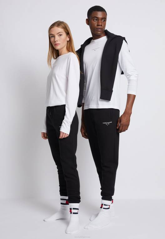 מכנסי טרנינג עם לוגו תחתונים של אימונית NX204434 שָׁחוֹר Tommy Hilfiger