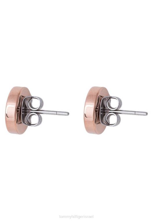 עגילי חתימה קלאסיים NX204436 בצבע זהב רוזה Tommy Hilfiger