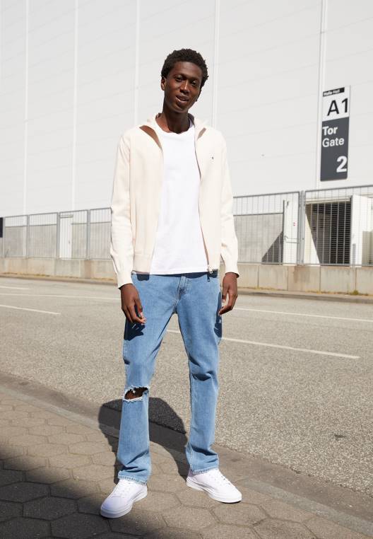 קרדיגן רוכסן NX204448 נוצה לבן Tommy Hilfiger