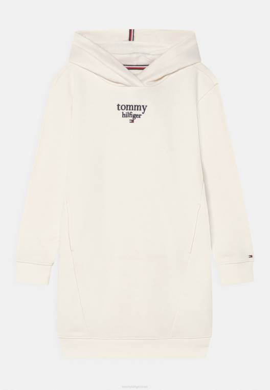 שמלת יום שמלה גרפית NX204452 עלה כותרת שנהב Tommy Hilfiger