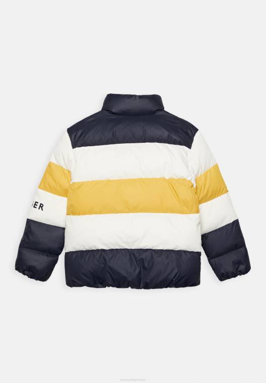 מעיל חורף מנופח עם פסים מודפסים NX204457 פס רוגבי/שמי מדבר Tommy Hilfiger