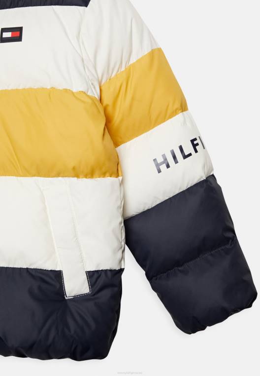 מעיל חורף מנופח עם פסים מודפסים NX204457 פס רוגבי/שמי מדבר Tommy Hilfiger