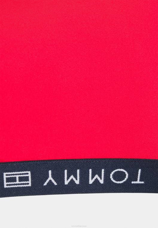 קשירת צד תחתוני ביקיני חצופים NX204480 אדום ראשוני Tommy Hilfiger