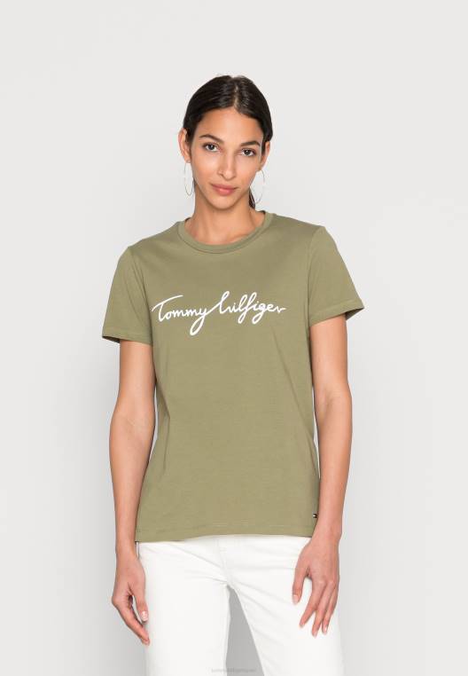 חולצת טריקו גרפית עם צווארון צווארון בהדפס טי NX204486 פארקים Tommy Hilfiger