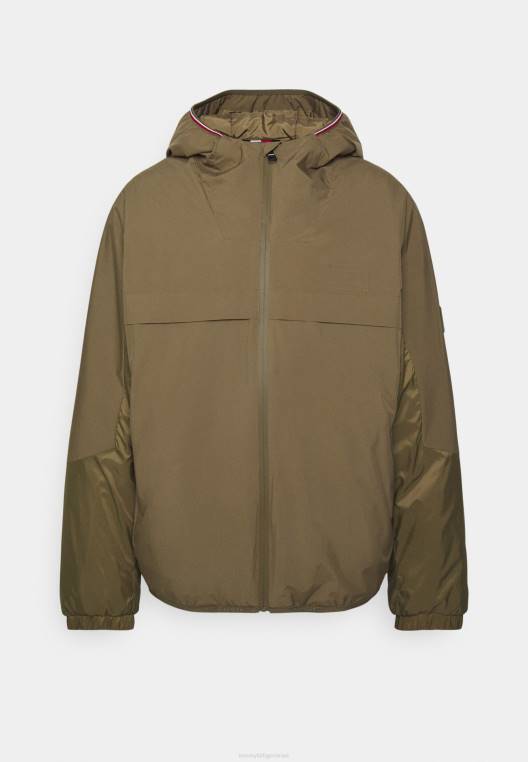 ז'קט קפוצ'ון טכנולוגי מעיל חורף NX204523 צבאי דהוי Tommy Hilfiger