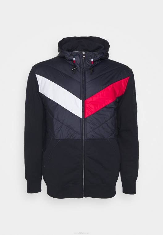 ג'קט קל עם קפוצ'ון מיקס מדיה NX204538 ים כחול/רב Tommy Hilfiger