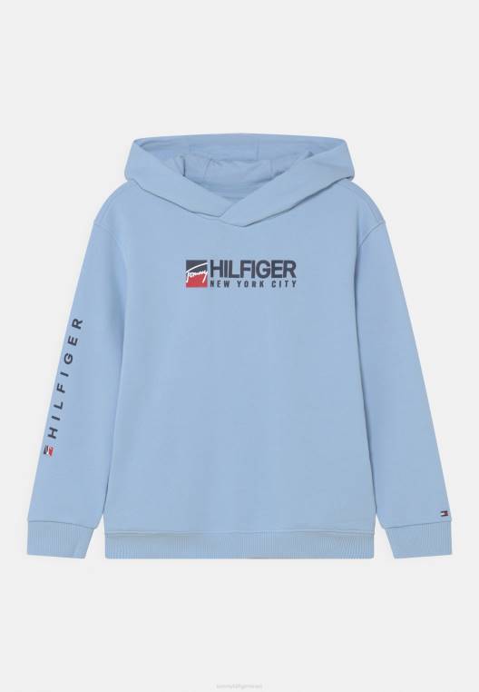 סווטשירט יוניסקס עם קפוצ'ון לוגו NX204545 שמיי שמברי Tommy Hilfiger
