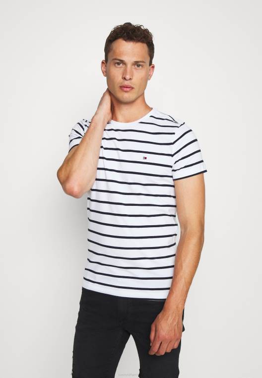 חולצת טריקו בסיסית NX204566 לבן Tommy Hilfiger