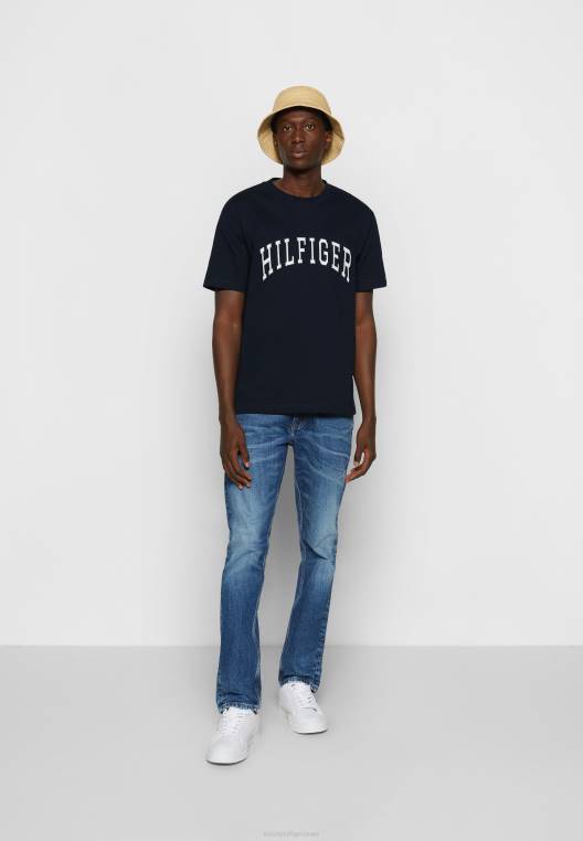 חולצת טריקו בהדפס קשת קז'ואל NX204576 שמיים מדבריים Tommy Hilfiger