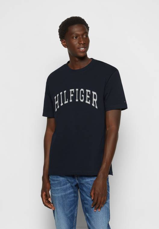 חולצת טריקו בהדפס קשת קז'ואל NX204576 שמיים מדבריים Tommy Hilfiger