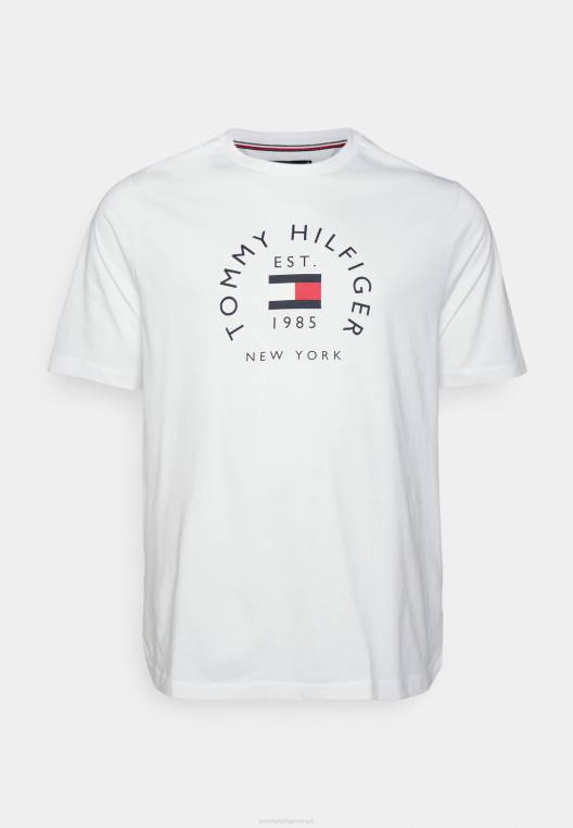 חולצת טי בהדפס קשת דגל NX204580 לבן Tommy Hilfiger