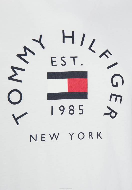 חולצת טי בהדפס קשת דגל NX204580 לבן Tommy Hilfiger