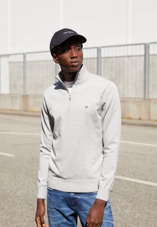 מגשר מדמה עם רוכסן NX204590 אברש אפור בהיר Tommy Hilfiger