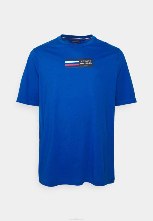 חולצת טריקו גרפית בהדפס טי NX204600 אי יווני כחול Tommy Hilfiger