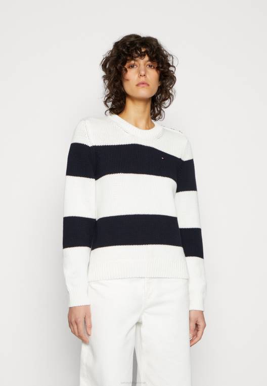 מגשר כפתורים עם פסים NX204611 כחול כהה Tommy Hilfiger