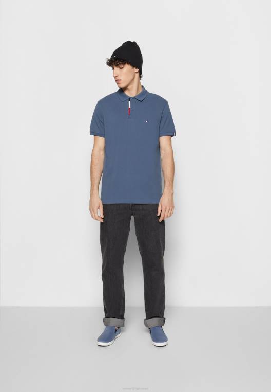 חולצת פולו רגילה עם כיס NX204628 אִינדִיגוֹ Tommy Hilfiger
