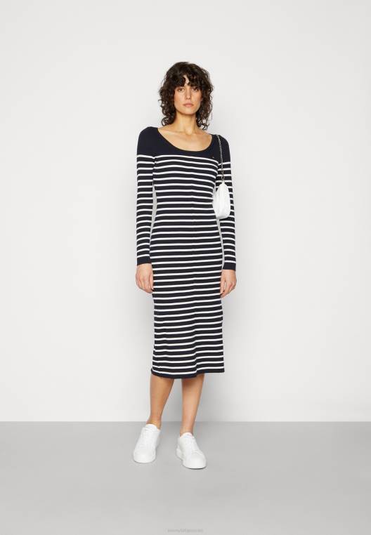 שמלת מגשר שמלת סקופ פסים NX204648 שמי אקרו/מדבר Tommy Hilfiger