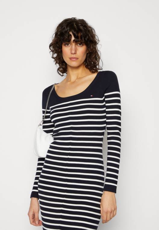 שמלת מגשר שמלת סקופ פסים NX204648 שמי אקרו/מדבר Tommy Hilfiger