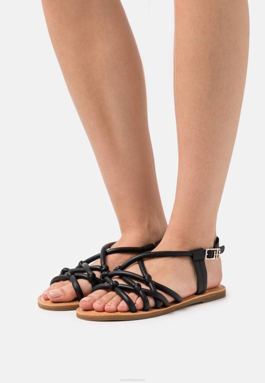 סנדלי רצועות שטוחים NX204678 שָׁחוֹר Tommy Hilfiger