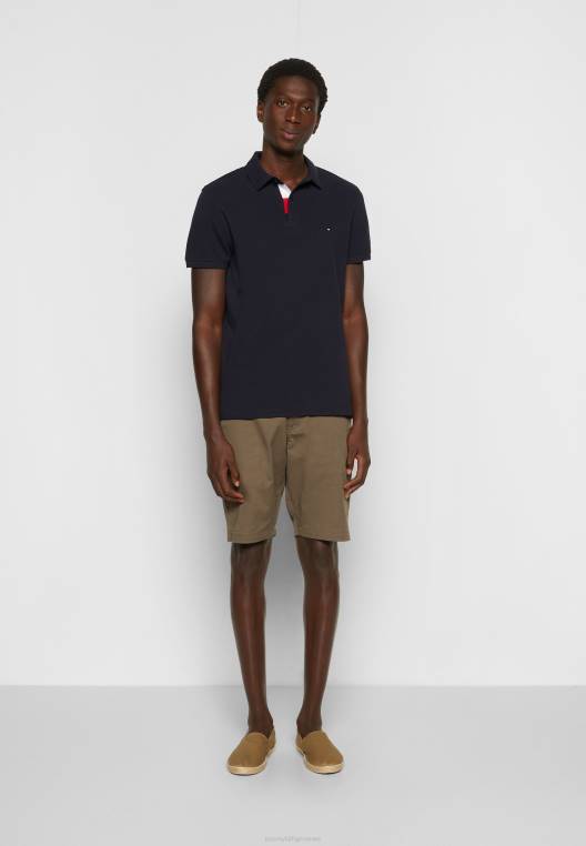 חולצת פולו רגילה עם כיס NX204695 ימי Tommy Hilfiger