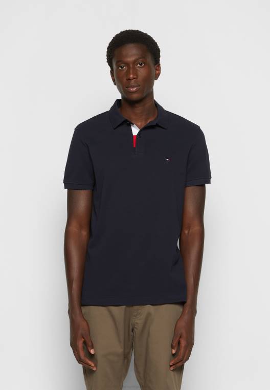 חולצת פולו רגילה עם כיס NX204695 ימי Tommy Hilfiger