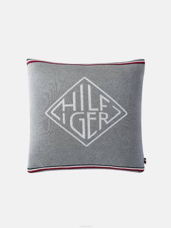 כרית מונוגרמה יהלום NX2046 אפור Tommy Hilfiger