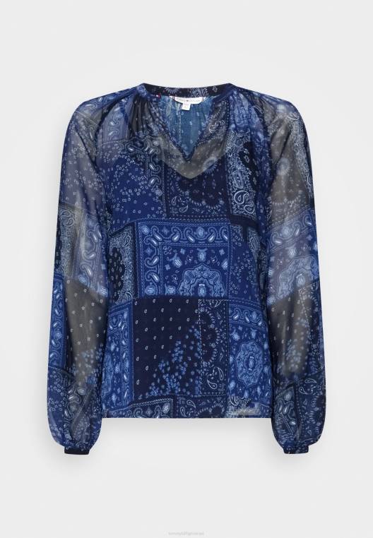 חולצת פייזלי חולצת פלטה NX204701 שמיים מדבריים Tommy Hilfiger