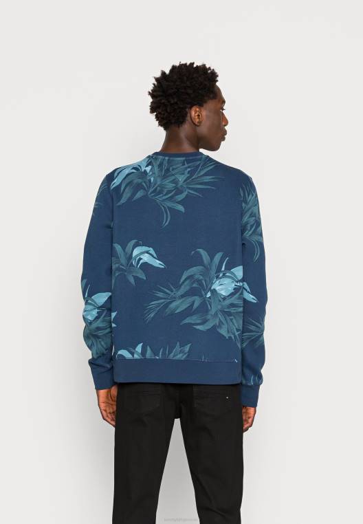 סווטשירט עם צווארון צווארון דקל פרחוני NX204735 שמיים מדבריים/רב Tommy Hilfiger