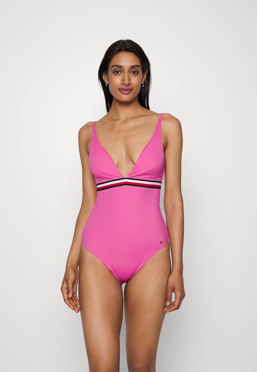 בגד ים משולש אחד NX204757 ורוד זוהר Tommy Hilfiger