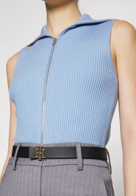 חגורת לוגו NX204772 ורד שחור/ספיה Tommy Hilfiger