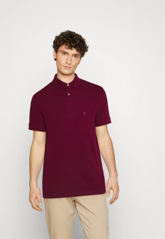 חולצת פולו רגילה NX204798 אודם עמוק Tommy Hilfiger