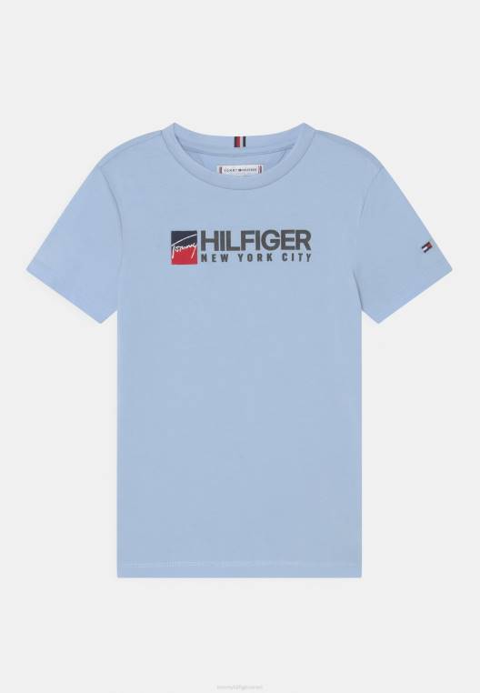 חולצת טי לוגו בהדפס יוניסקס NX204804 שמיי שמברי Tommy Hilfiger