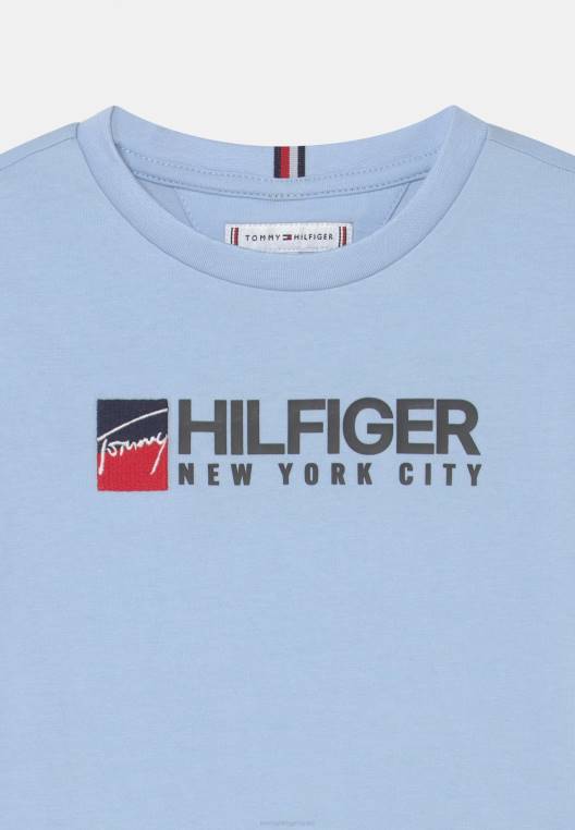 חולצת טי לוגו בהדפס יוניסקס NX204804 שמיי שמברי Tommy Hilfiger