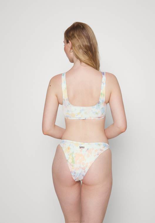 תחתוני ביקיני חצופים עם רגל גבוהה NX204809 צבע עניבה Tommy Hilfiger
