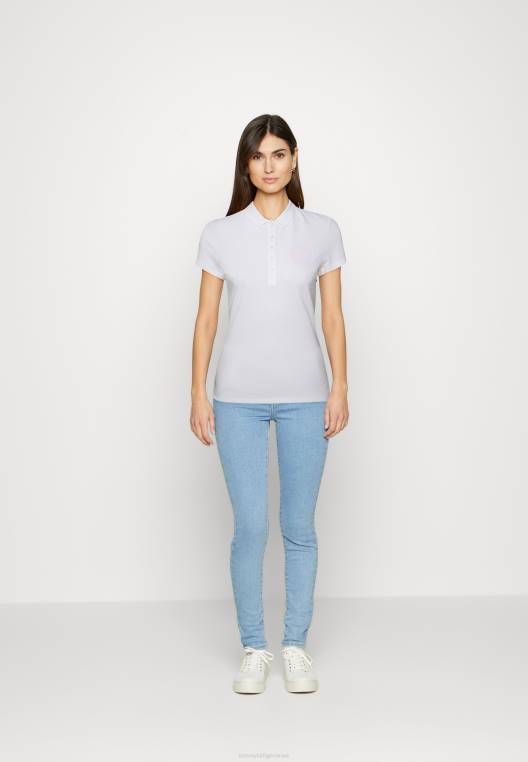 חולצת פולו עיגול דקה NX204811 אופטי לבן Tommy Hilfiger