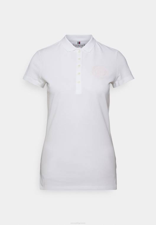 חולצת פולו עיגול דקה NX204811 אופטי לבן Tommy Hilfiger