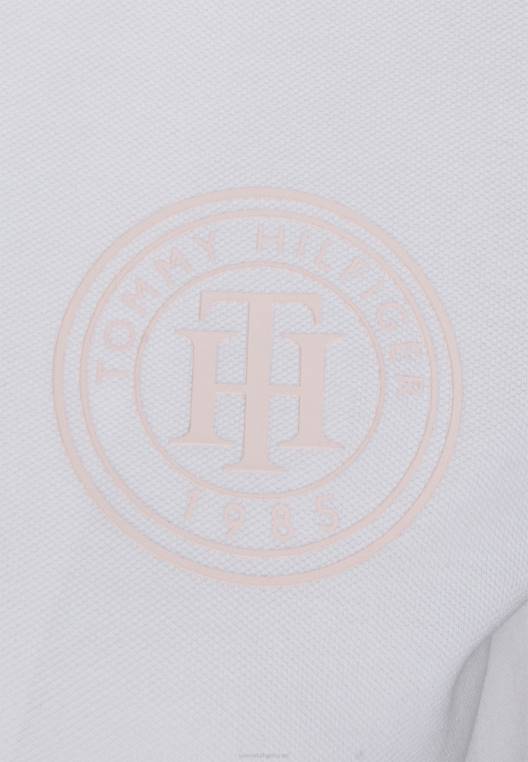 חולצת פולו עיגול דקה NX204811 אופטי לבן Tommy Hilfiger
