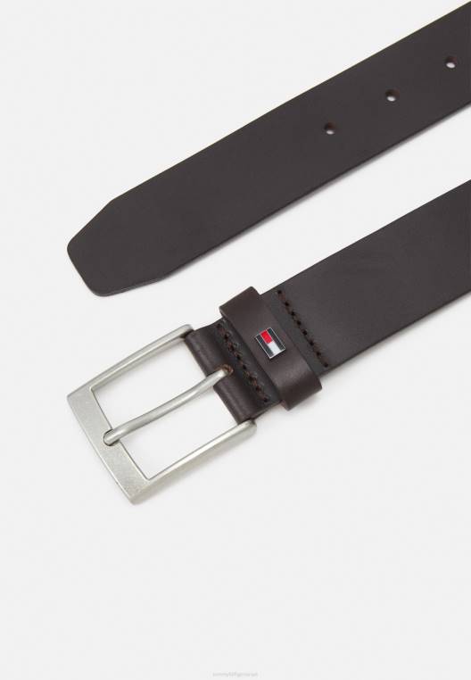 עסקי חגורות אדן NX204814 חום כהה Tommy Hilfiger