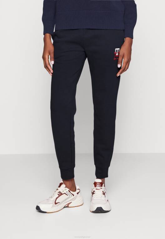 מכנסי אימונית מונוגרמה מחודדים NX204819 שמיים מדבריים Tommy Hilfiger