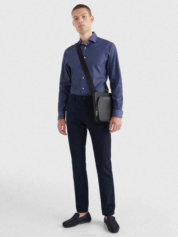 תיק כתב קטן מעור NX20481 שָׁחוֹר Tommy Hilfiger