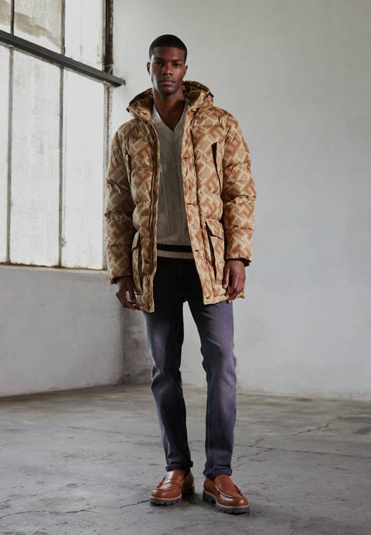 פארקה מונוגרמה רוקי חיונית NX204825 חום בהיר/בז' Tommy Hilfiger