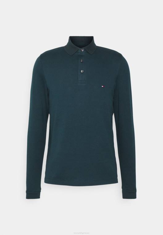 חולצת פולו דקה מולין NX204842 שפת אגם חשוך Tommy Hilfiger