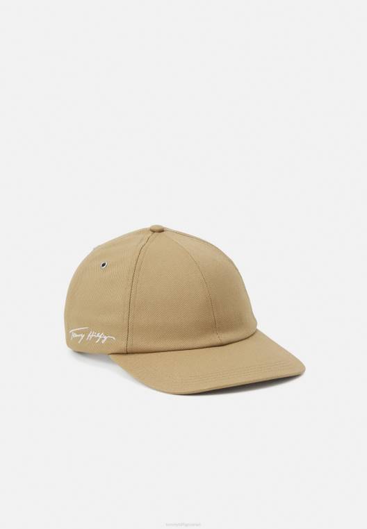 כובע יוניסקס עודפים מודרני NX204855 חאקי טבעי Tommy Hilfiger