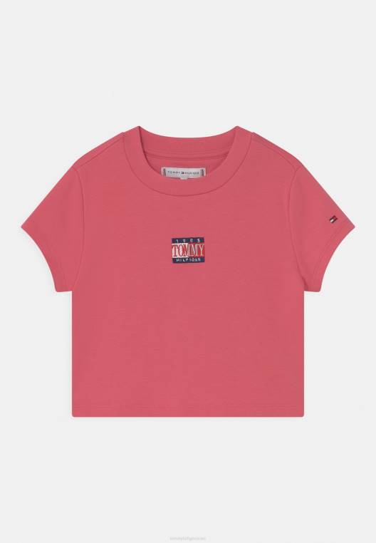 חולצת טריקו נצחית בהדפס קרופ NX204873 אבטיח עמוק Tommy Hilfiger